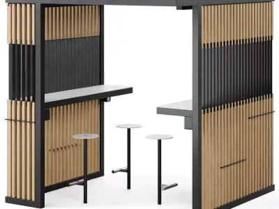 Outdoor gazebo Cuby Study by Mmcite 3D model