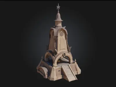Clock Tower Monument  Sentinel of Time and Legac 3D model