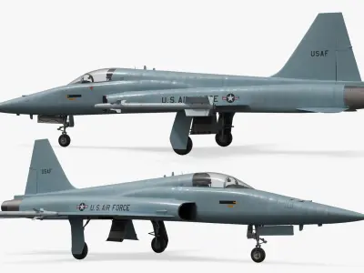  USAF Military Interceptor Aircraft Rigged 