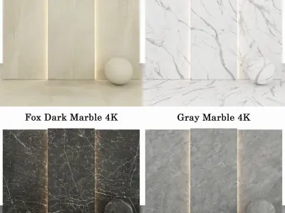 Marble 43 - Statuario-Fox Dark-Beige-Gray Texture