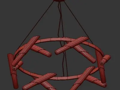 Daron Metal Chandelier 3D model