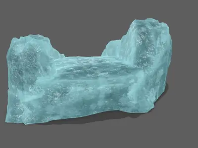 Ice Stairs Low-poly 3D model
