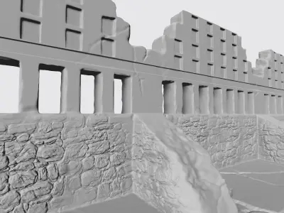 Mayan fence 3D print model