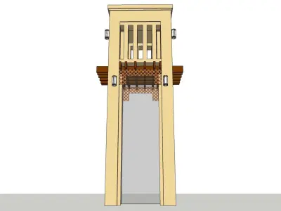 Security tower 3d model 3D model