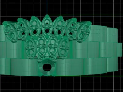 Jewelry ring 444 3D print model