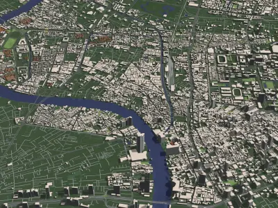 Bangkok Thailand - city and urban 3D model