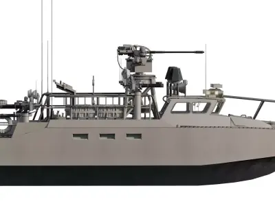 DETAILED PATROL BOAT 3D model