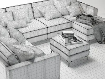 Pottery Barn Jake set 2 3D model