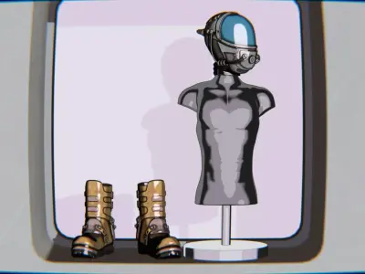 Wearable and Gear Megapack 18 Modular Items Low-poly 3D model