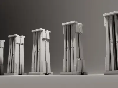 Modern Portico 3D model