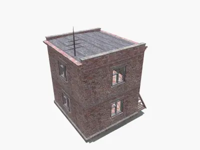 Brick tower Low-poly 3D model