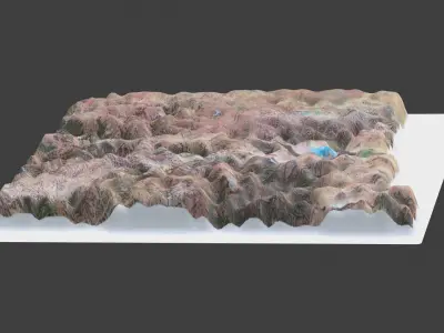 New Mexico State Low-poly 3D model