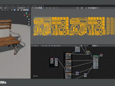 Park Bench -  4k Textures -  3D model