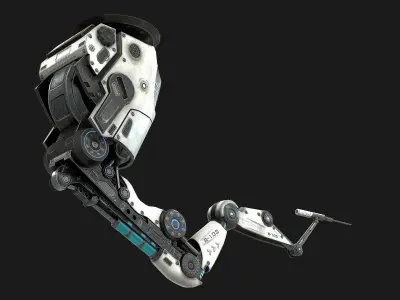 Robotic Arm 01 low poly  Low-poly 3D model