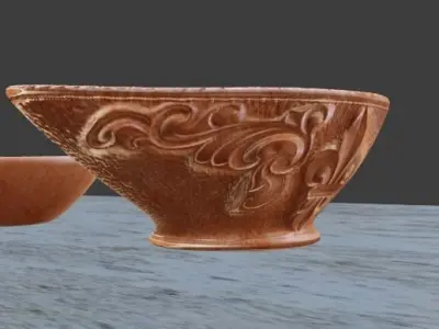 Oil Lamp - INDIAN DIYA Low-poly 3D model