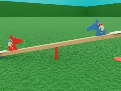 Outdoor Playground - Rocking Horse 3D model