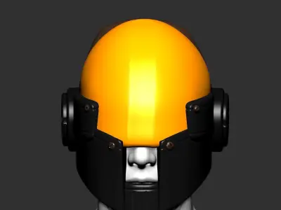High quality scifi helmet high poly sculpt 3d printable ver 4 3D model