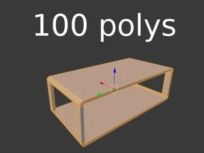 Table coffee Low-poly 3D model