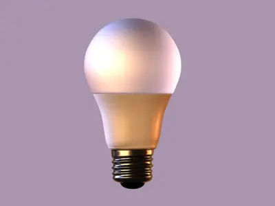 Led Light Bulb 40Watts Low-poly 3D model