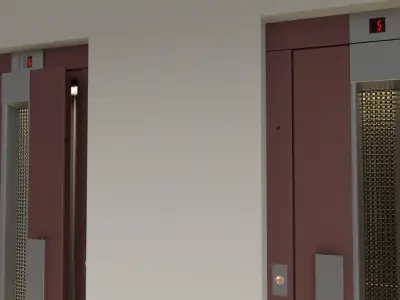 Vintage european elevator 3D model