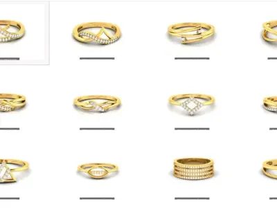 13 Ultra light wt rings 3dm render details  3D Model Pack