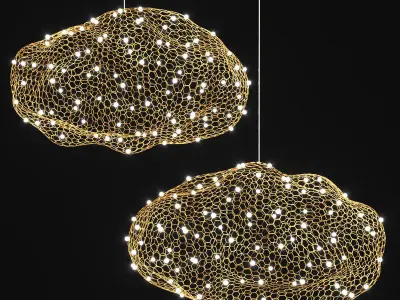 Led cloud pendant 3D model