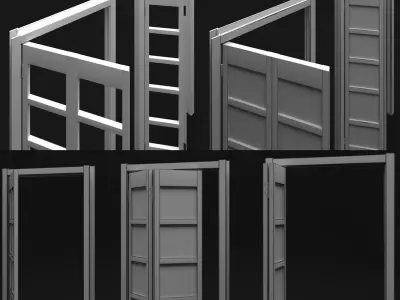 french door 3D model
