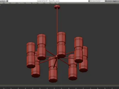 Hans-Agne Jakobsson Chandelier low poly 3d model Low-poly 3D model