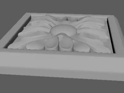 rosette square 3D model
