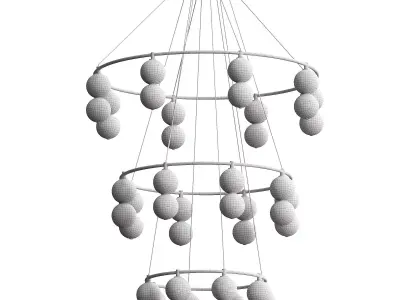 ECHO CHANDELIER 3 TIER ROUND 3D model