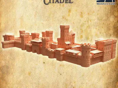 Modular Citadel Tabletop Terrain 28 MM 3D print model