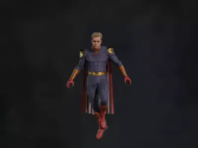 Homelander The Boys 2023 3D model Low-poly 3D model Low-poly 3D model