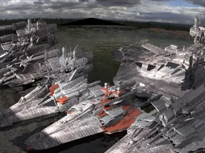 Stealth Assassin Cruise Ship 7 designs 3D model