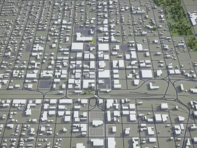 Abilene - Texas  Low-poly 3D model