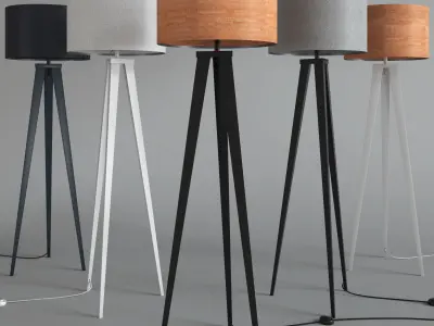 Zuiver floor lamp tripod 3D model