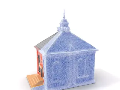 Brick Chapel model pack Low-poly 3D model