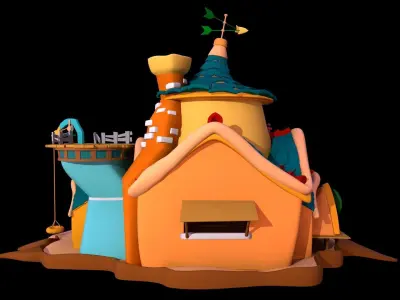 Asset - Cartoons - Background - House Livingroom - 02 3D model