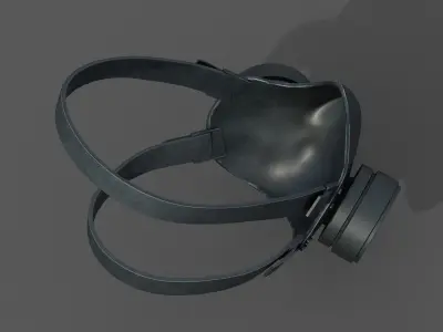 Gas mask helmet scifi futuristic technology protection  Low-poly 3D model