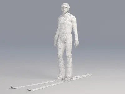  Male Ski Jumper Animated HQ Standard License 