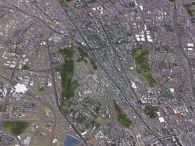 Urumqi - 3D City Model Low-poly 3D model