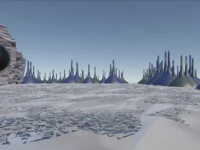 Alien Snow worlds Nature Landscapes 3D model