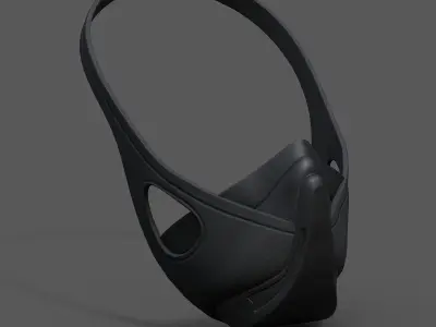 Helmet gas mask scifi military combat soldier armor scifi  Low-poly 3D model