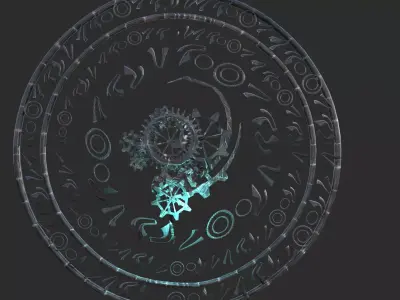 Fantasy occult ring 8 3D model