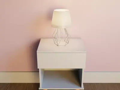 Bedroom Lamp Low-poly 3D model