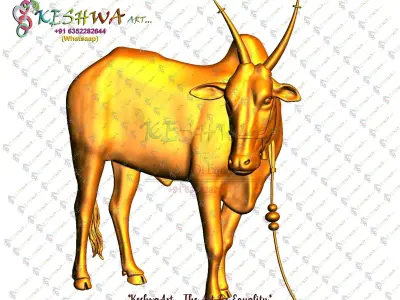cow stl golden ox 3D print model