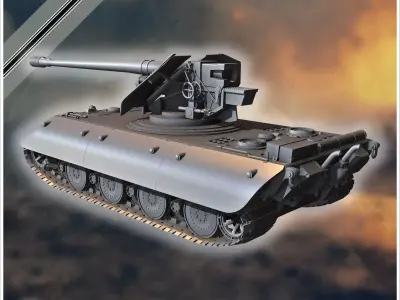 E-100 Waffentrager 128mm Pak 44 Entwicklung tank destroyer - Ger 3D print model