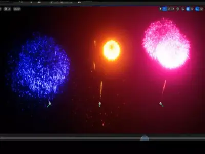 UE 5 VFX SCI FI fireworks  animation Low-poly 3D model