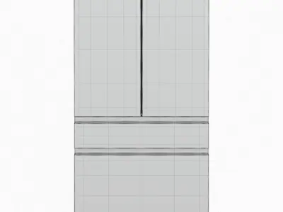 Bespoke 4-Door French Door Refrigerator 3D model