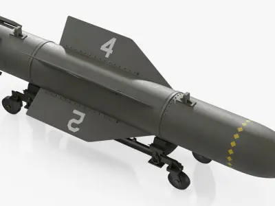  2000 Pound Tactical Bomb On Support Cart 