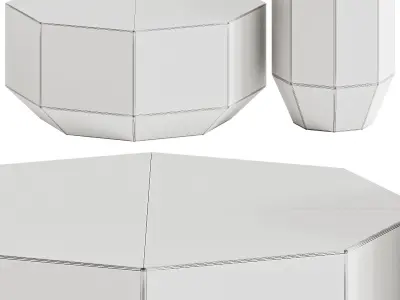 Snoc Gemma Pike Cement Garden Side table 3D model